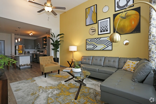 1BR, 1BA - 837 SF - The Cove - Living - The Addison on Long Bayou