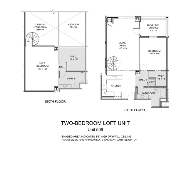 Two-Bedroom Loft Unit - The 1500 Condominium