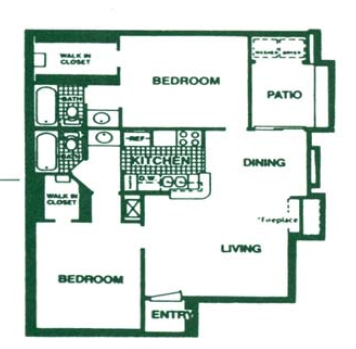 2BR/2BA - Greenbriar Park North