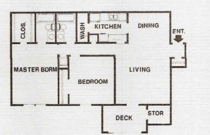 2BR, 2BA - Floorplan - Kingsfield Luxury Apartments
