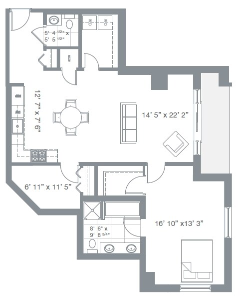 1BR/1.5BA - Watermark Condos