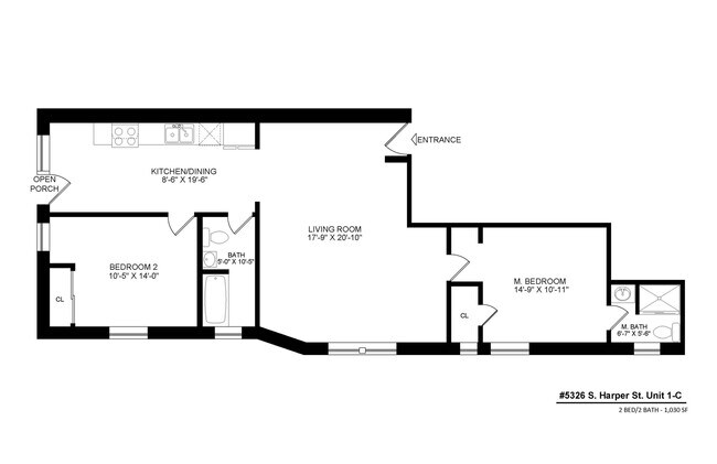 1C Floor Plan - 5326 S. Harper Ave.