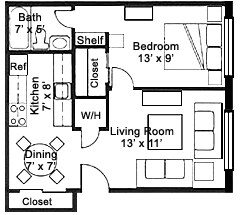 1BR/1BA - Weatherholt Hills Apartments