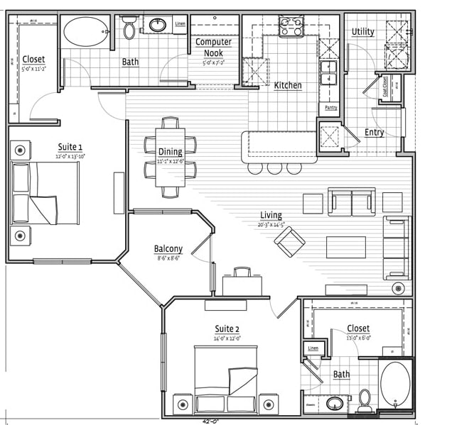 2BR/2BA - 33ThirtyThree
