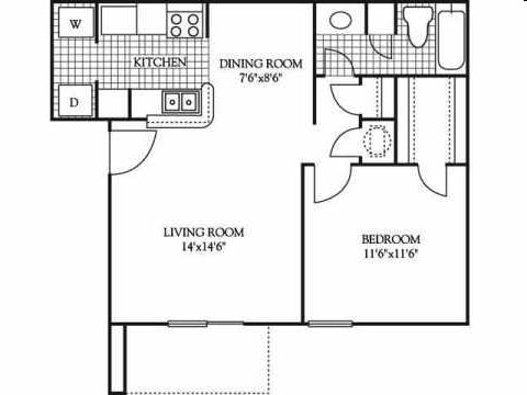 1BR/1BA - The Hamilton