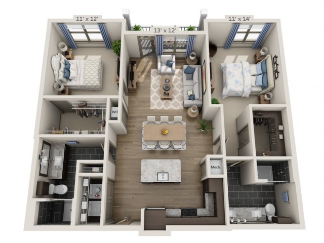 Floorplan - Overture Fair Ridge 62+ Active Adult Apart...