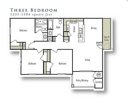 3BR/2BA - Norden Terrace Apartments