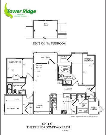 Floorplan - Tower Ridge Apartments