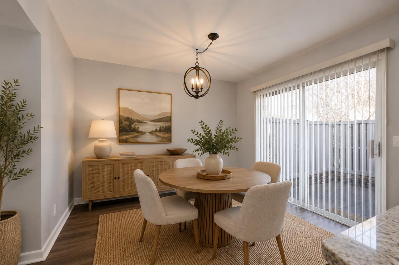 Dedicated dining space with access to the private patio, ideal for both casual meals and hosting gue - 3000 Hillsboro Pike
