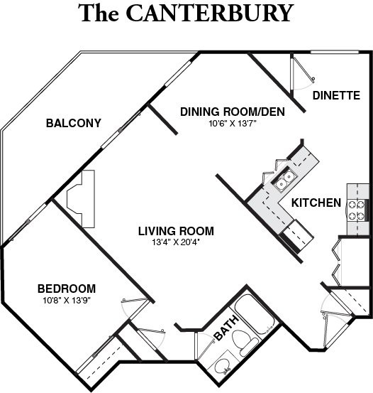 Floorplan - Toledo Largest Senior Luxury Apartments