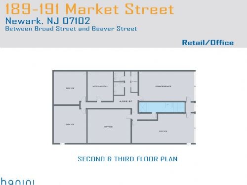Second & Third Floor Plan - Bowers Building