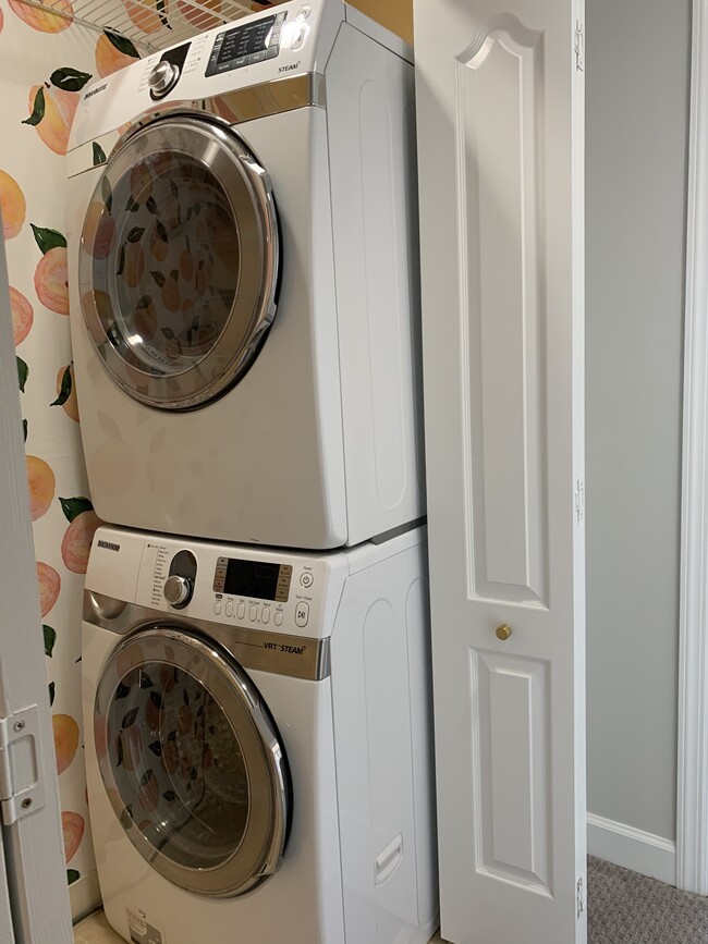 Laundry room - the wallpaper is only visible when the door is open - 195 14th St NE