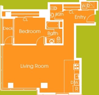 1 Bedroom 1.5 Ba - Aspira