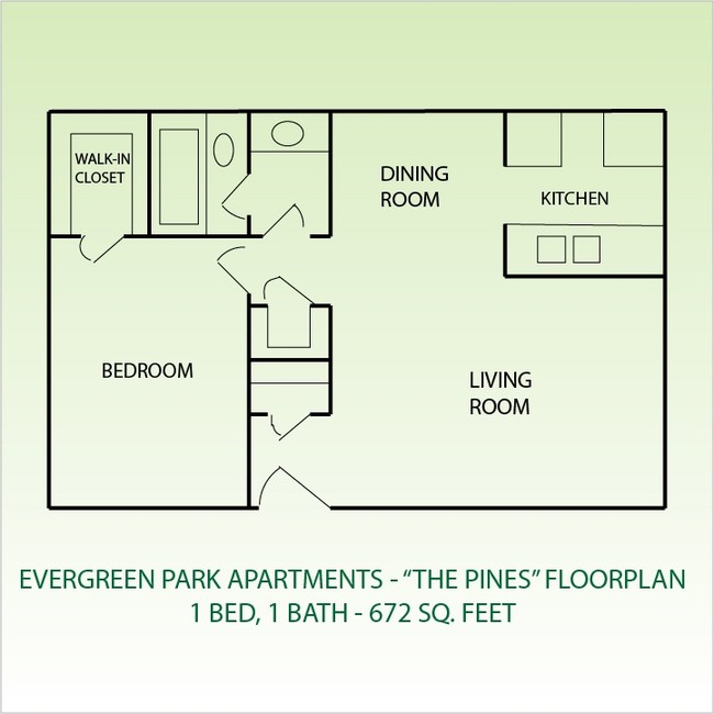 Floorplan - Evergreen Apartments