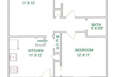 1BR/1BA - Cedar Court Apartments
