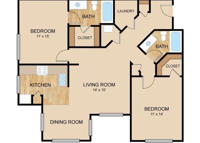 Floorplan - Autumn Grove Apartments