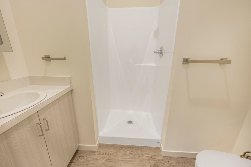 Bathroom with shower - 225 N Sibley Ave