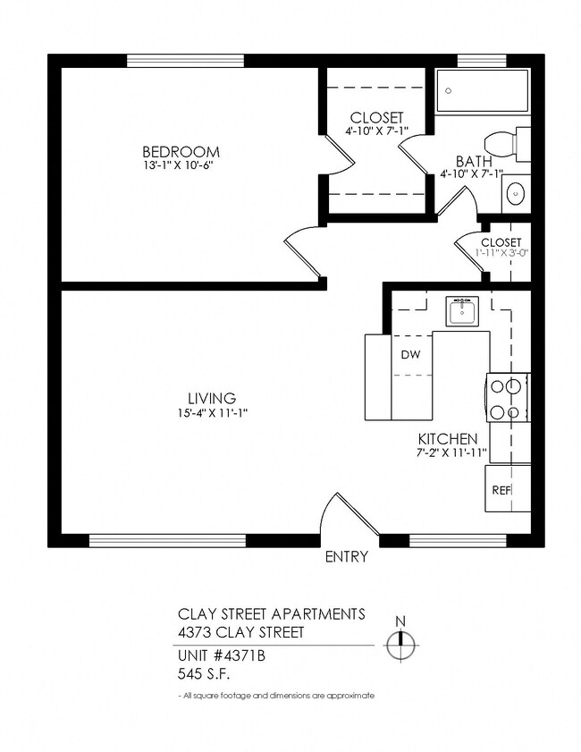 Floorplan - Clay Street Apartments