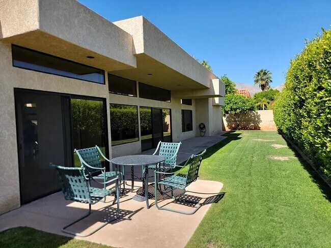 Back yard with shaded and sunny patios - 72836 Mesa View Dr