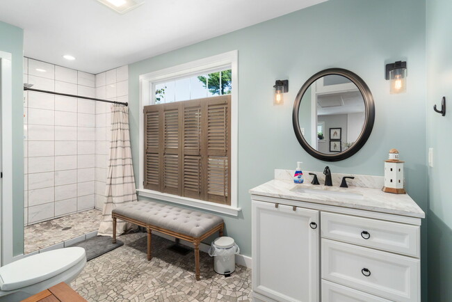 Bathroom-Tiled Shower - 48 Paradise Ln