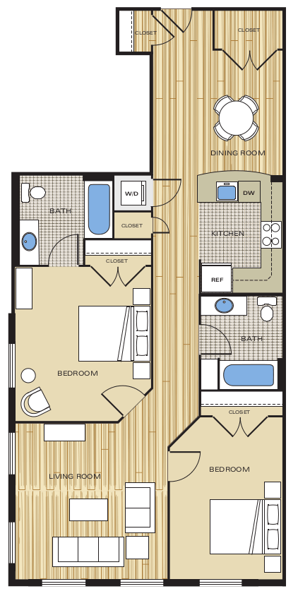 Floorplan - Clayborne Apartments