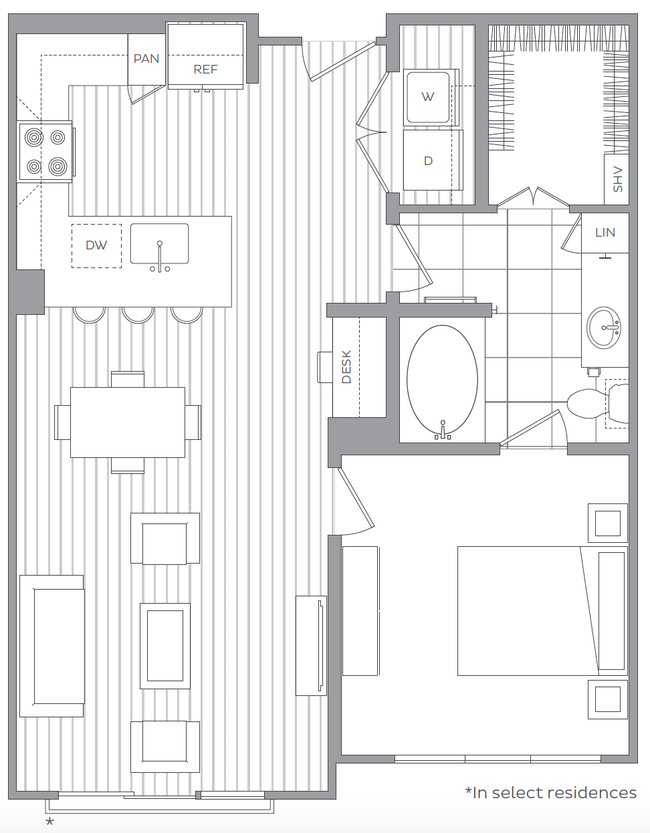 I: 1 bed / 1 bath - Hanover Parkview