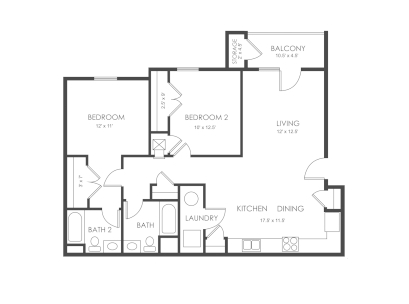 Floorplan - The Apartments at Overlook Terrace