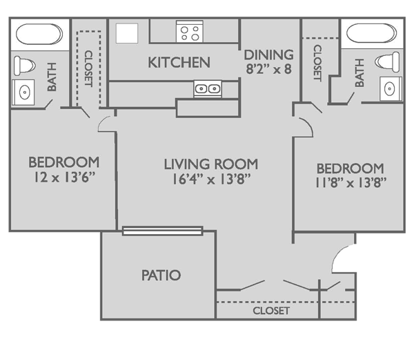 Floorplan - Brookhollow Apartments