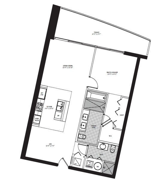 1BR/2BA - 900 Biscayne