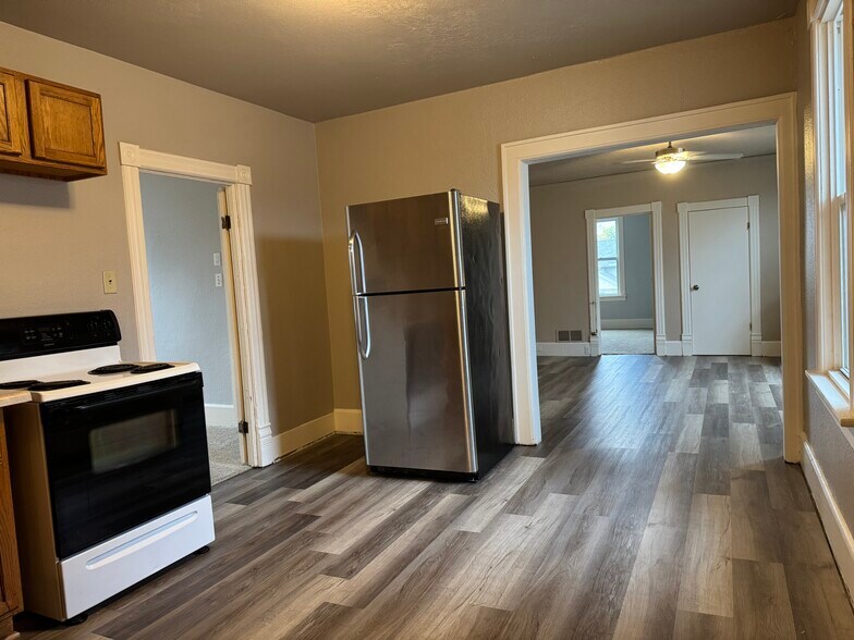 Kitchen with Refrigerator - 1413 Jefferson Ave