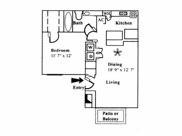 1BR/1BA - Wooded Creek