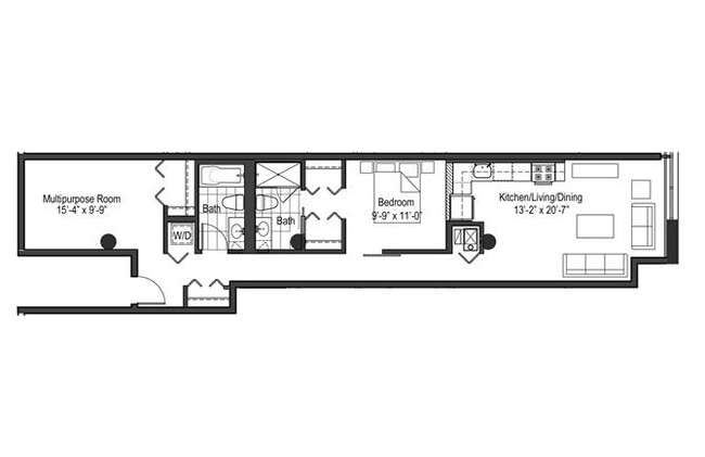 Floorplan - 13thirteen Randolph Street Lofts