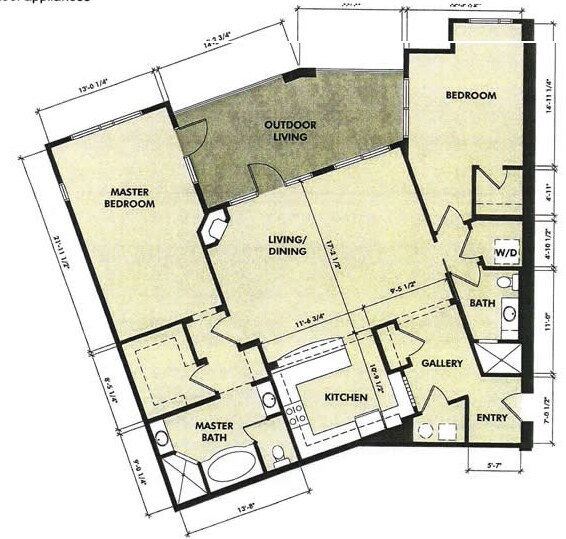 2BR/2BA - The Overlook at Westover Hills