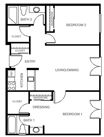 2BR/2BA - Emerald Court