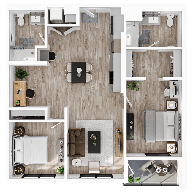 Floorplan - Alwell Apartments