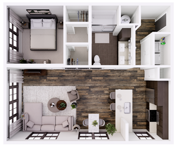 Foundry-1D Floorplan - Foundry at Jeffrey Park