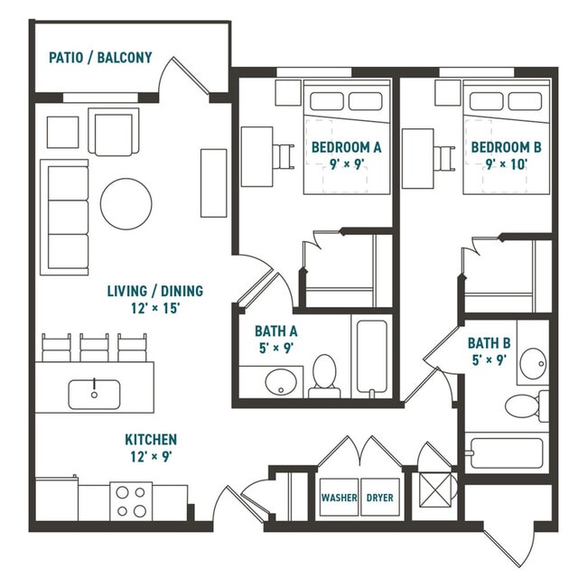 Juno 2x2 818 - Northside Apartments