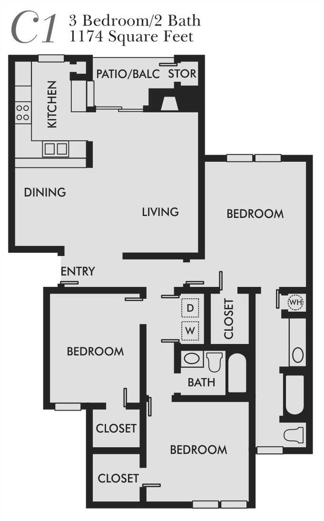 Floorplan - Brandon Oaks Apartment Homes