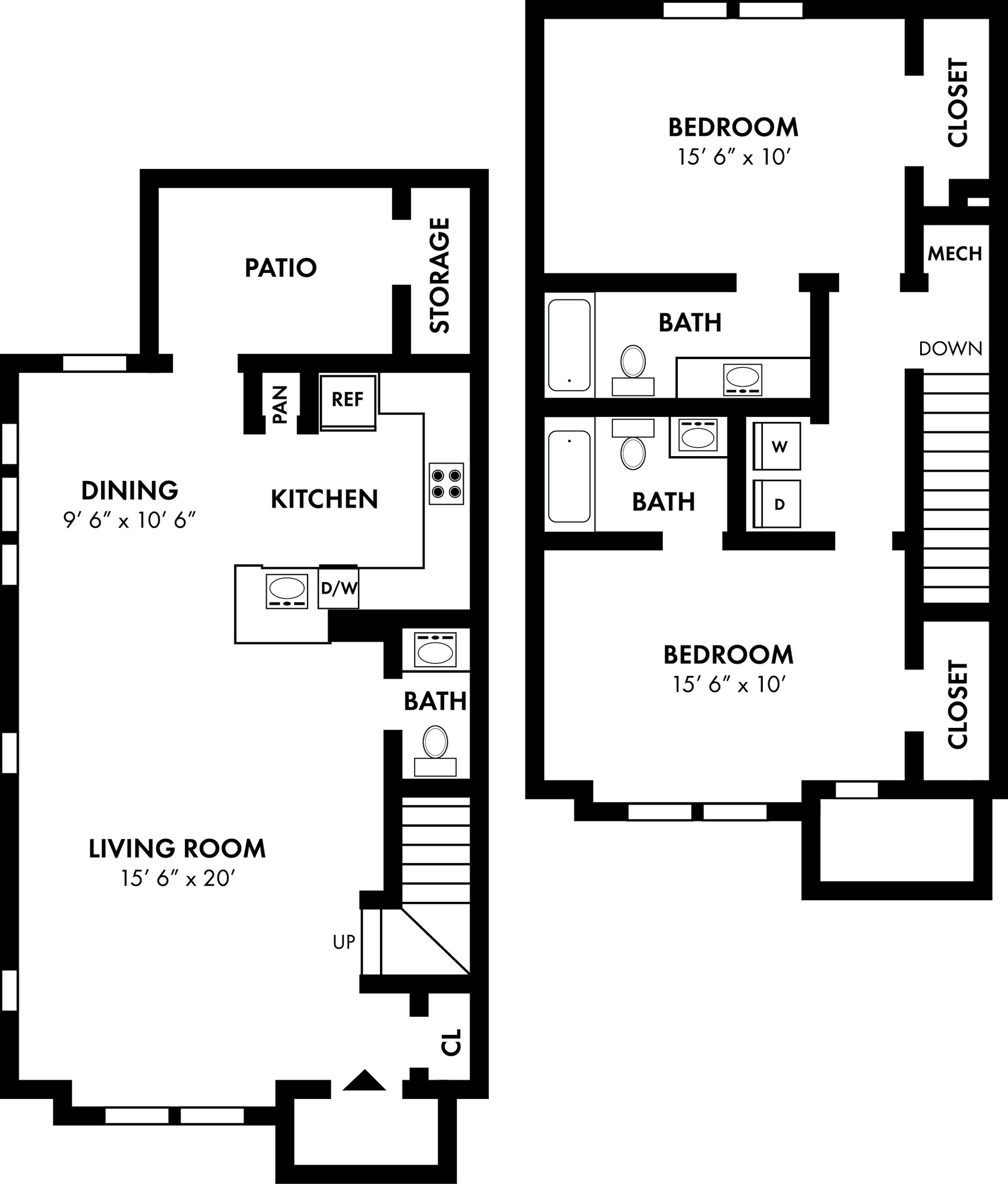 Falls Creek Apartments and Townhomes - 8800 Cattail Creek Pl Raleigh NC ...