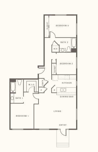 3BR/2BA - Field House at Bay Meadows