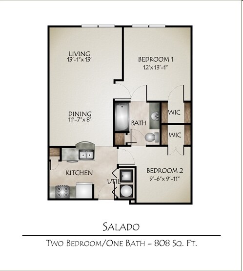 2BR/1BA - Texan Campus