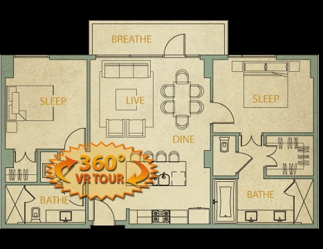 2BR/2BA - Barton Place
