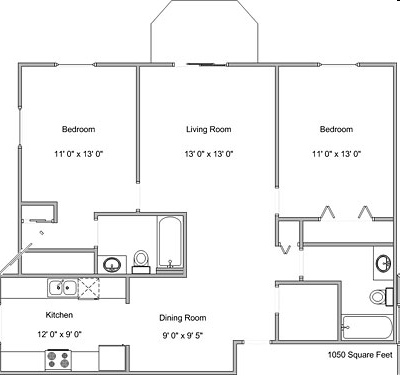 2BR/2BA - Pebble Creek