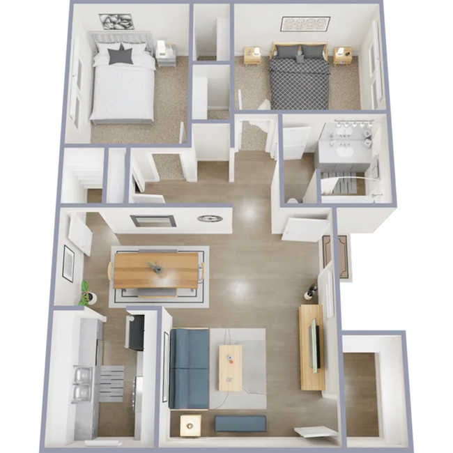 Two bedroom, one bath, 780 sq ft apartment home - Centre