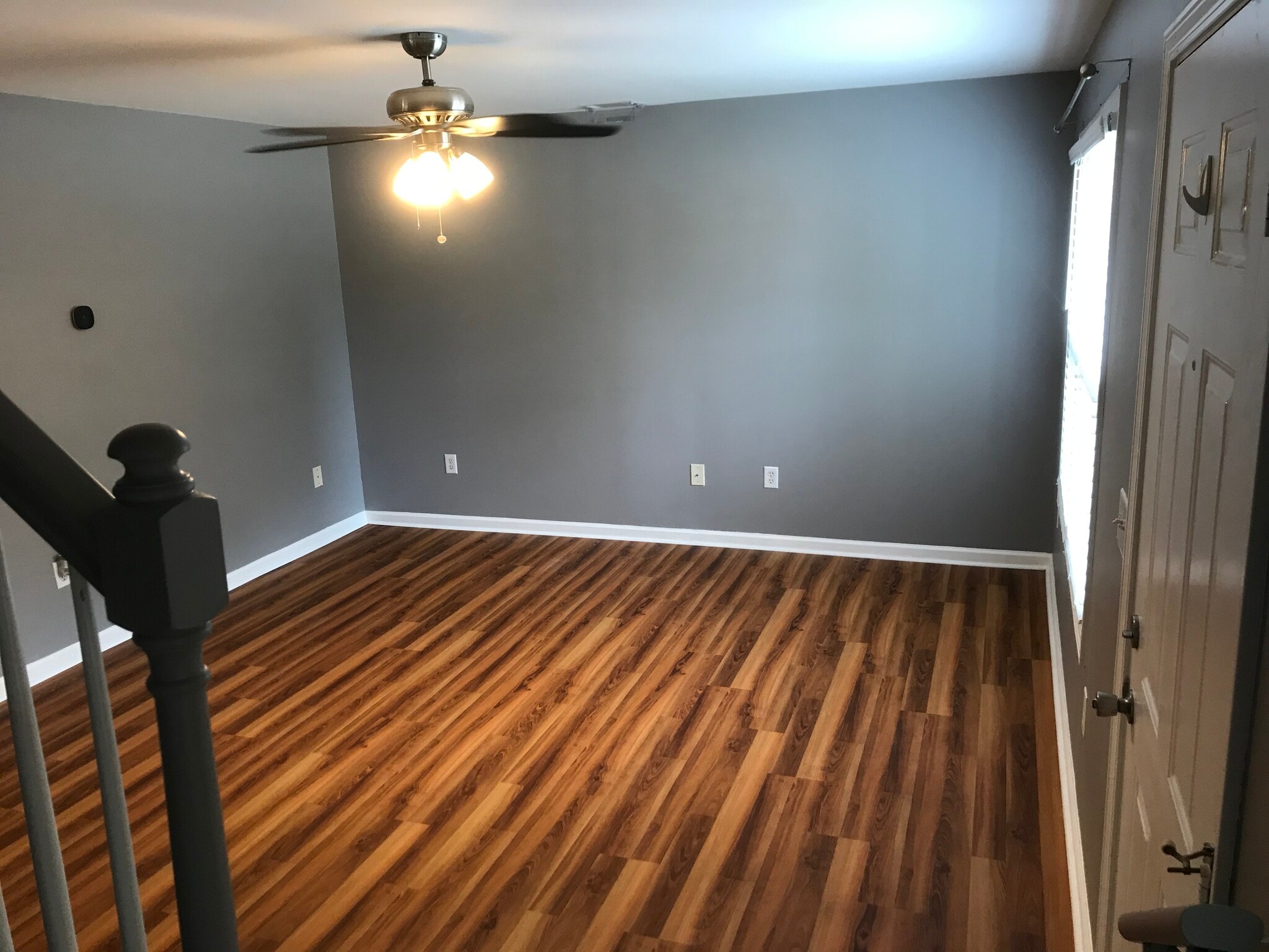 Living room view from the stairs. - 1305 Cedar Shoals Drive #500