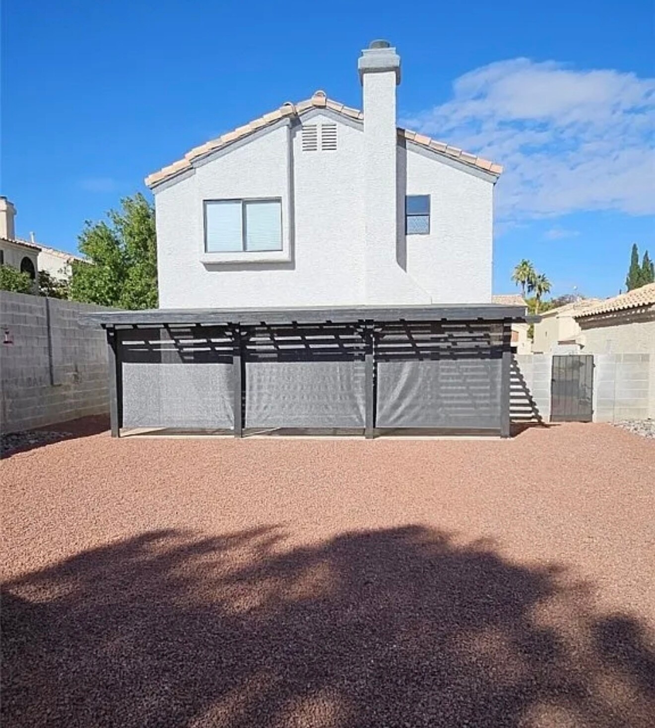 Backyard patio shade - 2801 Willow Wind Ct