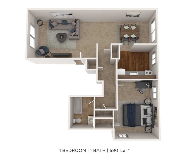 Floorplan - Brighton Gardens Apartment Homes