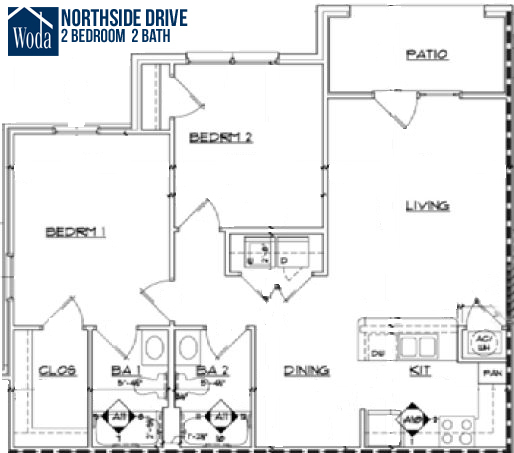 Floorplan - Northside Drive Apartments