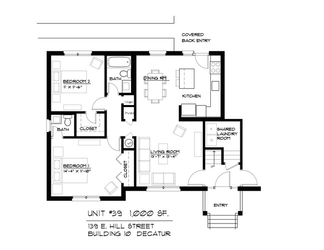 Unit 39 Floor Plan View - 139 E Hill St