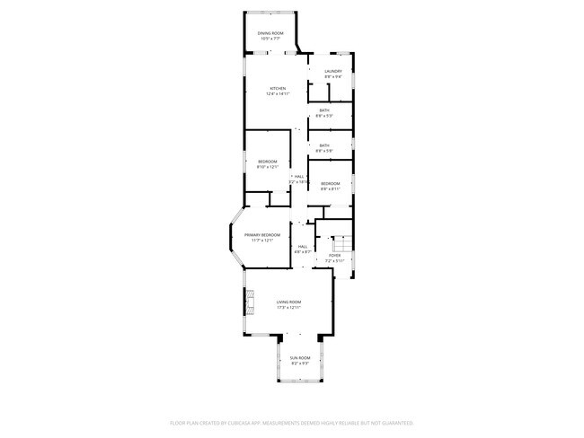 Unit 1 Floor Plan - 6444 N Magnolia Ave
